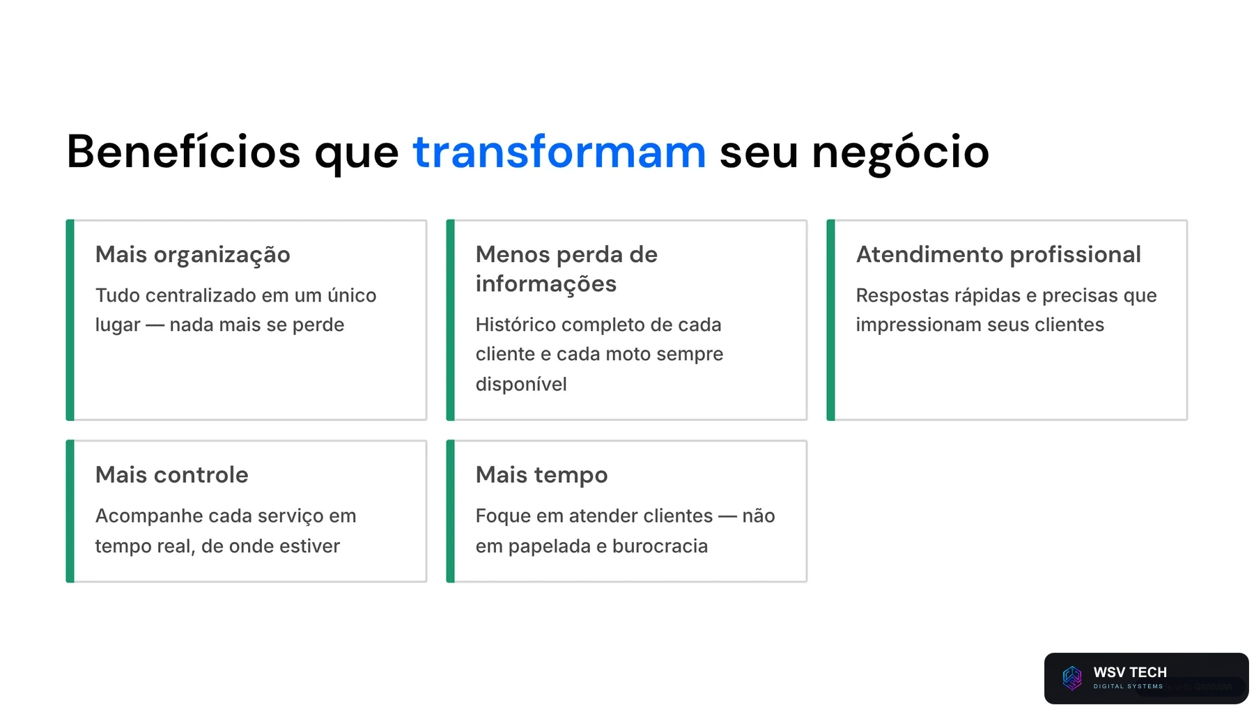 Benefícios que transformam seu negócio com o Oficina Fácil